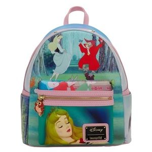 DISNEY Loungefly Sleeping Beauty Princess Scenes Mini Backpack‎ NWT/NEW